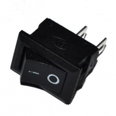 Выключатель клавишный 250V 3А (2с) ON-OFF черный Micro Rexant