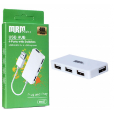 USB-разветвитель (Хаб) H407 4USB Ports 2.0 (White)