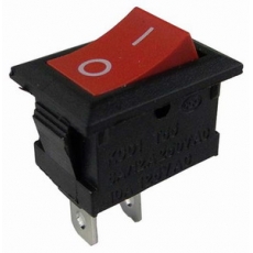 Выключатель клавишный 250V 3А (2с) ON-OFF красный Micro Rexant