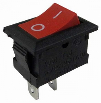 Выключатель клавишный 250V 3А (2с) ON-OFF красный Micro Rexant