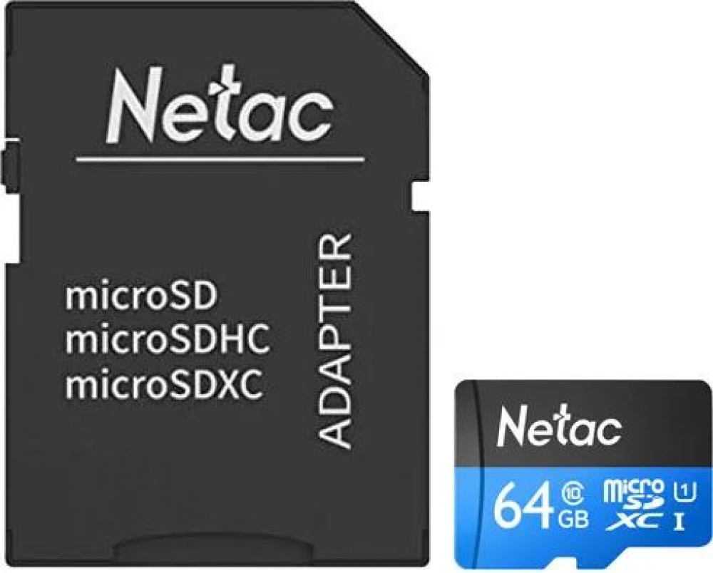 Карта памяти Netac 64GB microSD class 10 UHS-I