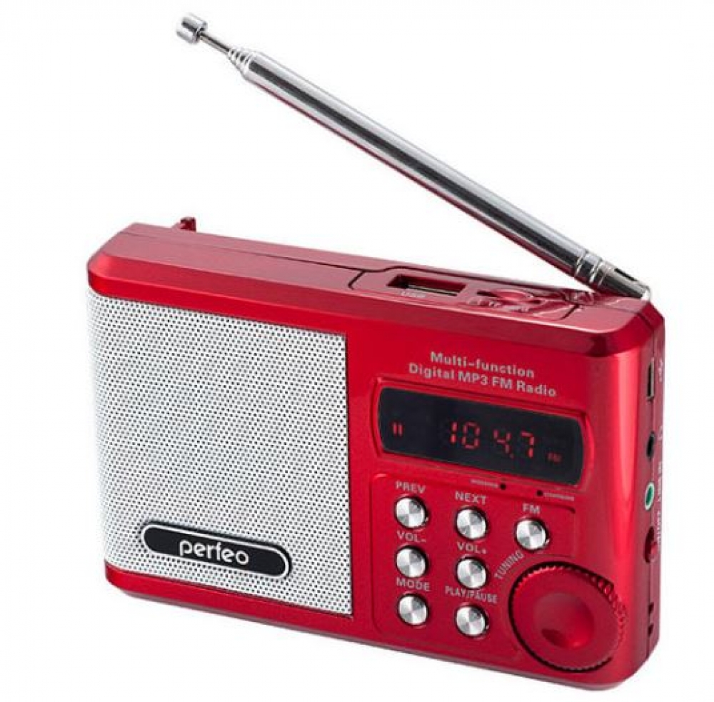Радиоприемник Perfeo SV922 SOUND RANGER 3W красный